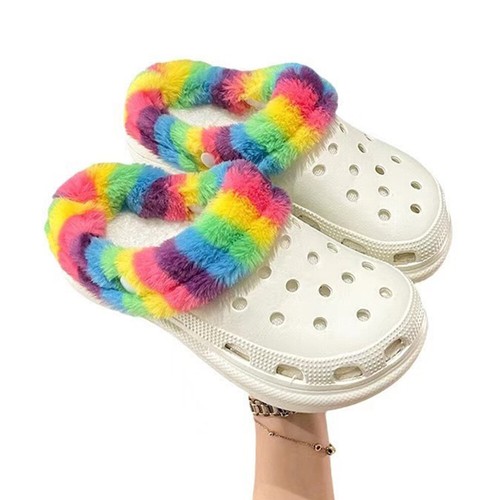 Replacement Fur Insoles Liners Furry Inserts For Hole Shoes Clogs Plush Cover - Picture 14 of 16