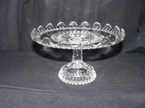 Fulton Cake Stand (Martha’s Tears) Brillant Glass Company 1889 EAPG - Picture 8 of 15