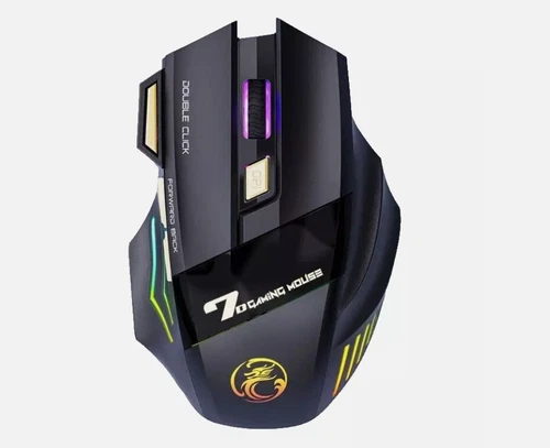 Souris de Jeu Gaming sans fil Mouse Gamer PC Ordinateur 7 boutons 5500 DPI