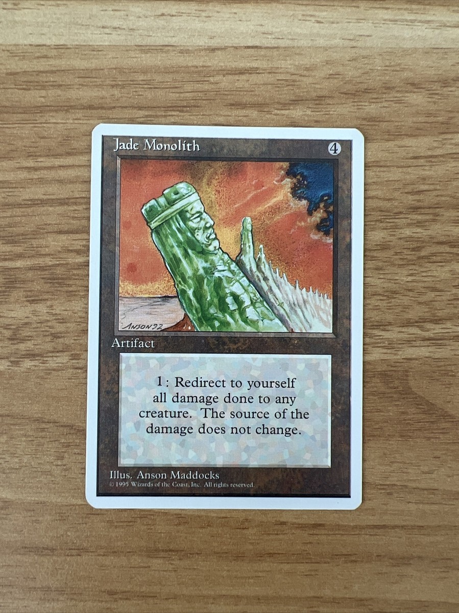 MTG アルファ Alpha - Jade Monolith サインド MTG Jade Monolith – 4th Edition Card # 329 NM | eBay