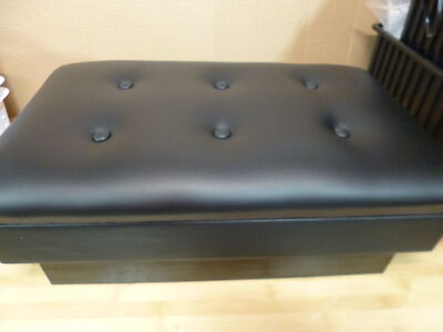 Adjustable Artist Piano Bench Stool In Ebony With Music Storage Keyboard Accessories Benches