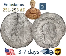 Ancient Roman Empire Coin Silver Antoninianus Trebonianus Gallus 251-253AD#20536