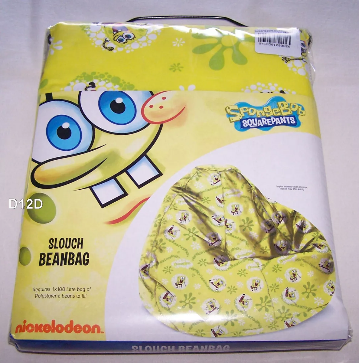 SpongeBob SquarePants Kids Yellow Printed Slouch Bean Bag Cover