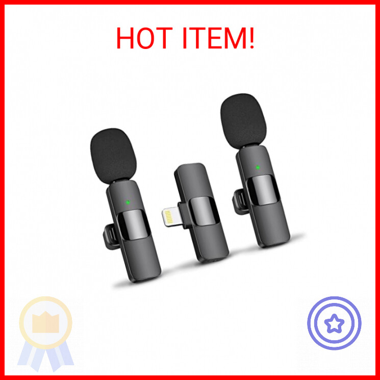 MAYBESTA Professional Wireless Lavalier Lapel Microphone for iPhone, iPad - Cord