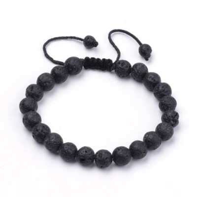 Lava Armband Lavanstein Armband Damen Herren 8mm Lava Stein Perlen Kugeln