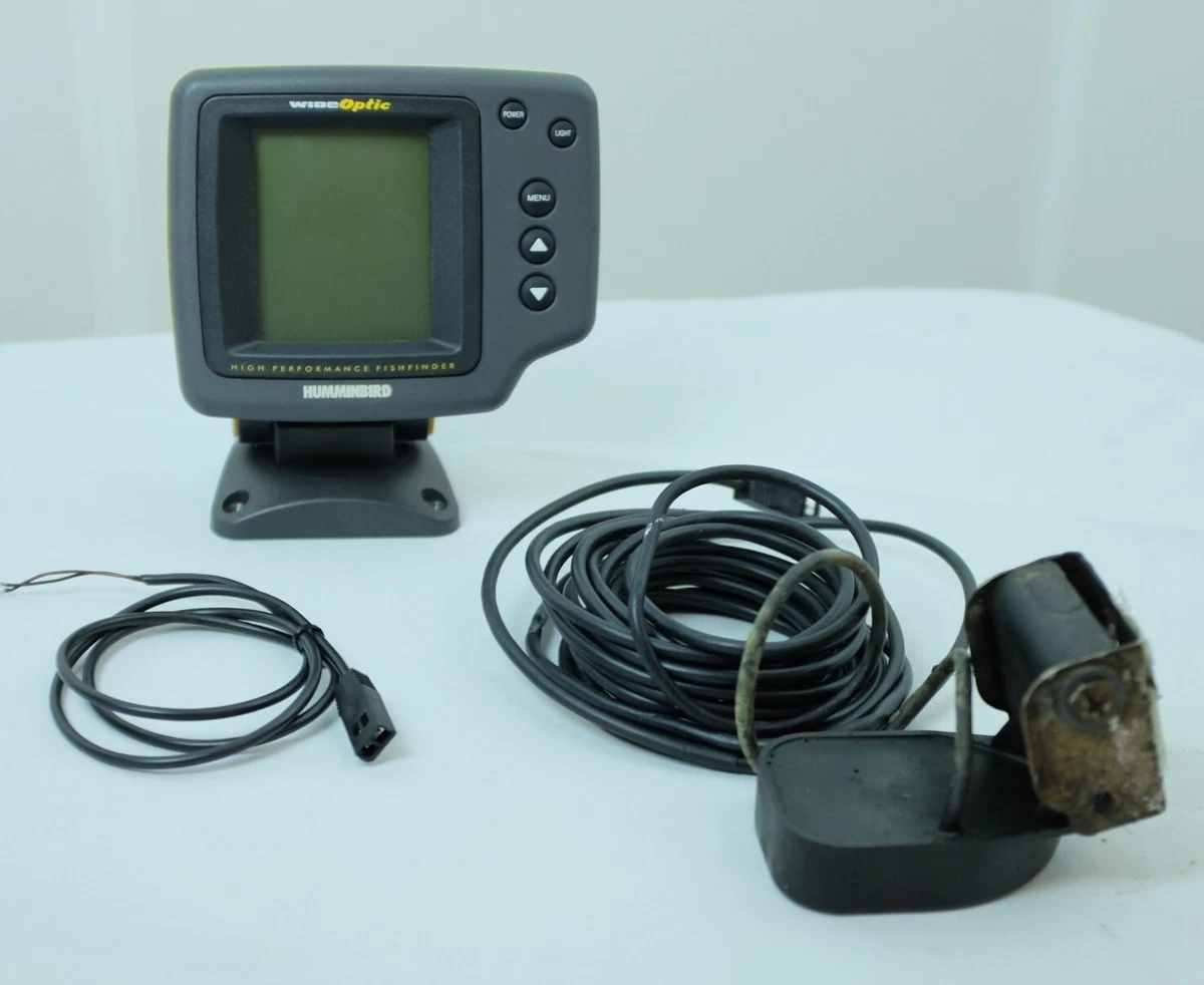 HUMMINBIRD WIDE OPTIC M Fishfinder / Sonar w/ Mount + Transducer + Power  cable