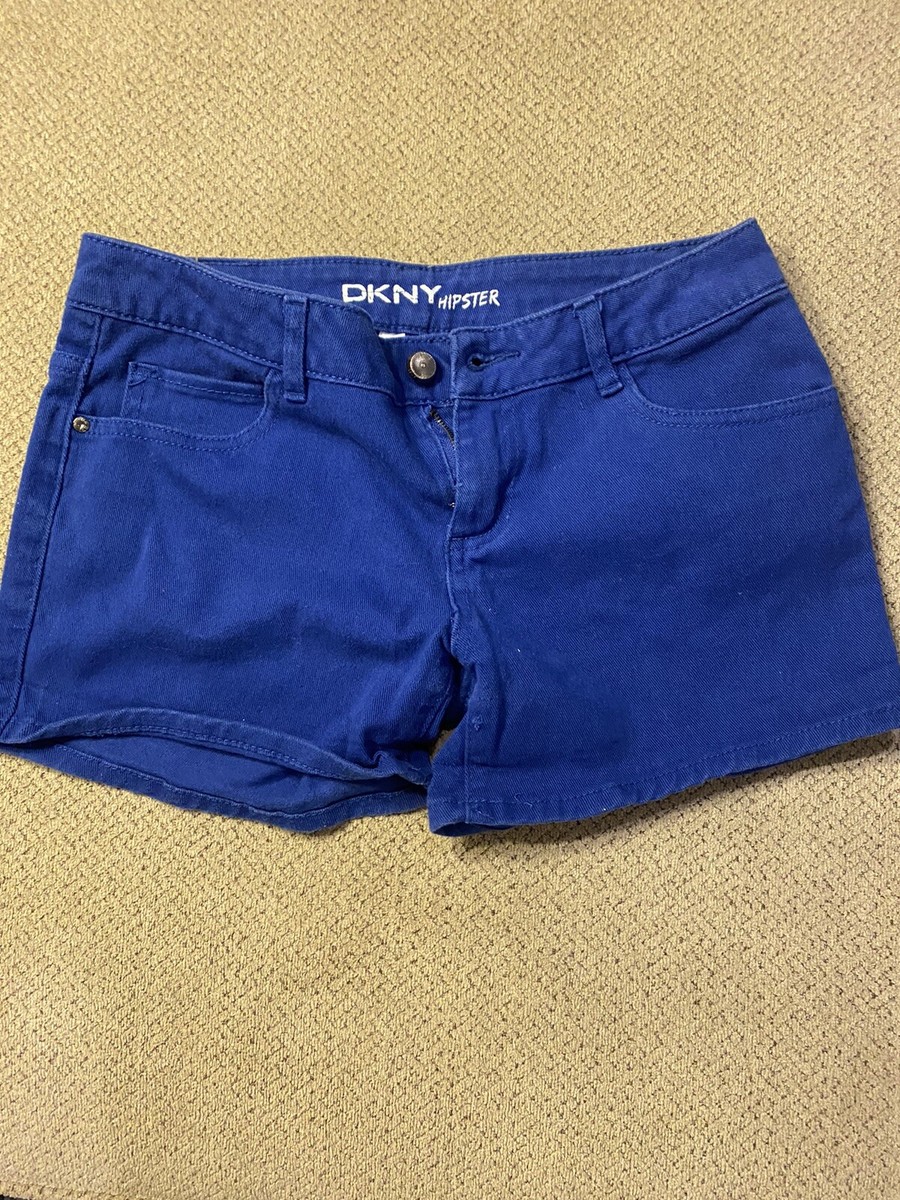 Short en jean taille haute à ourlets bruts Gris