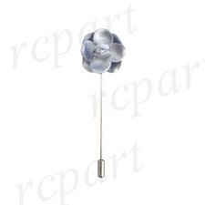 New formal Men's Suit chest brooch Silver Gray flower lapel pin wedding fashion