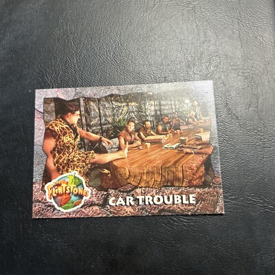 JB4a The Flintstones Movie 1994 Topps #42 Fred John Goodman Car Trouble