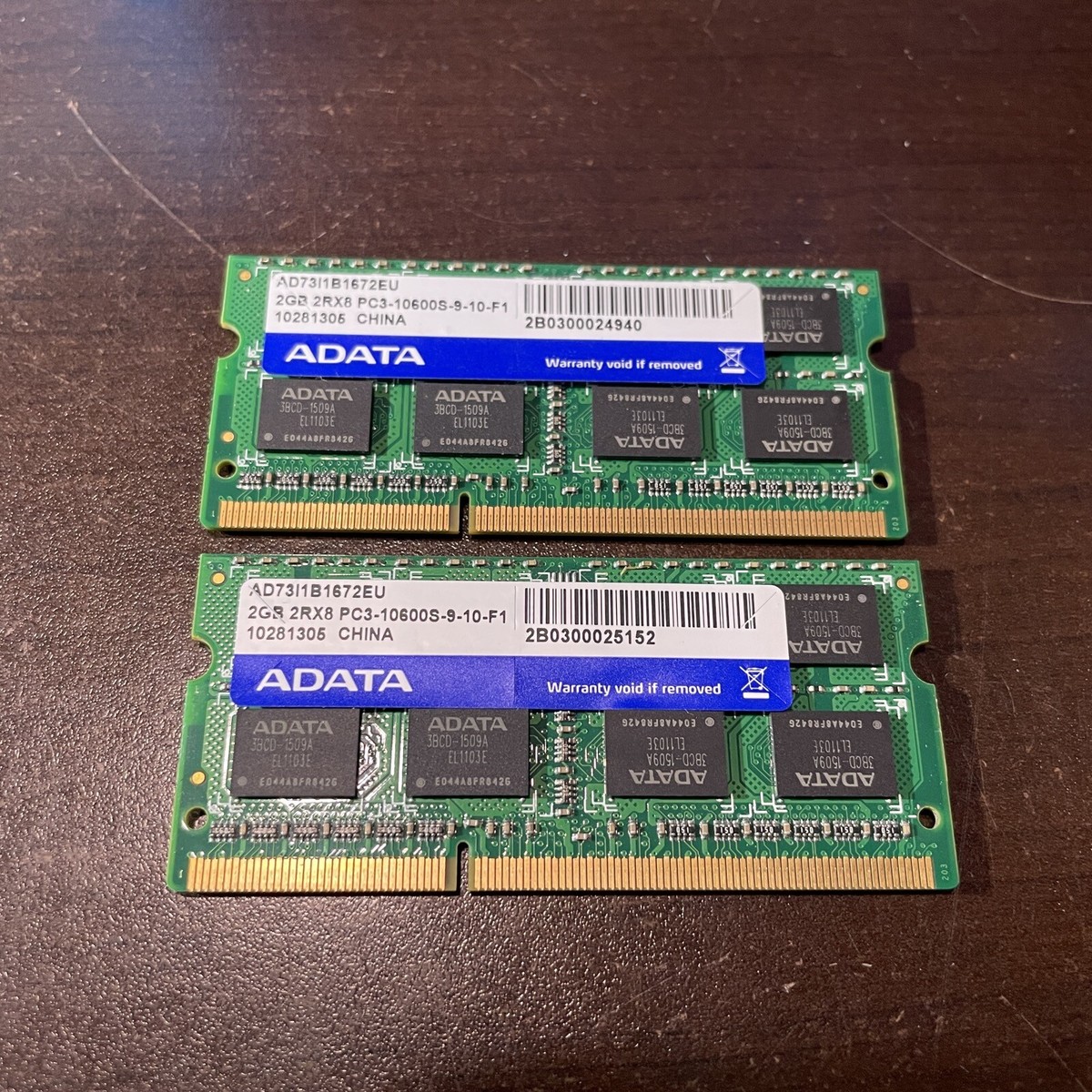 2gb 2rx8 4gb 2rx8 Pc3 Samsung 10600s 999 Adata 4GB (2GB X 2) 2Rx8