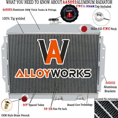 Aluminum 4 Row Radiator For 1968-74 AMC Ambassador/Javelin AMX/SST/DPL/Matador
