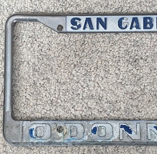 VINTAGE O’DONNELL BUICK Händler Teller Rahmen San Gabriel CA seltenes Paar Metall - Bild 8 von 12