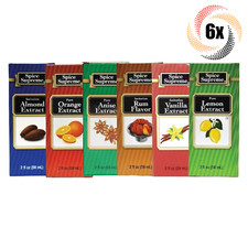 6x Packs Spice Supreme Variety Pure & Imitation Extract Flavoring | 2oz