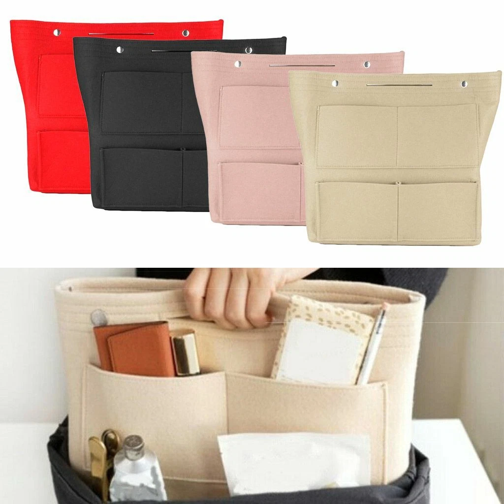 Customizable Felt Tote Bag Organizer, Purse Insert (Top Zip, Detachable Zip  Pouch Inside) - JennyKrafts