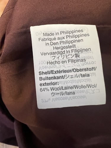 Madewell Wollmischung Kamin Minirock grau Reißverschluss Fronttaschen Größe 00 burgund - Bild 3 von 4