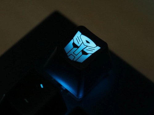 Transformers Autobots & Decepticons Logo Black Backlit ABS OEM Profile Keycaps - Picture 4 of 6