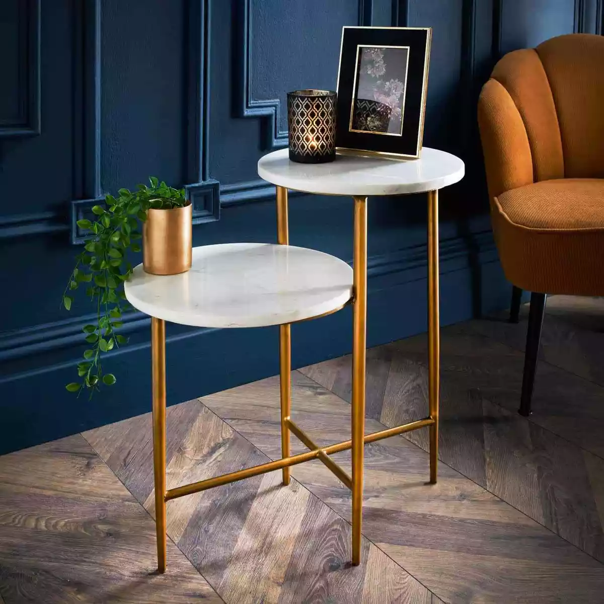 2 Tier Side Table Modern Coffee