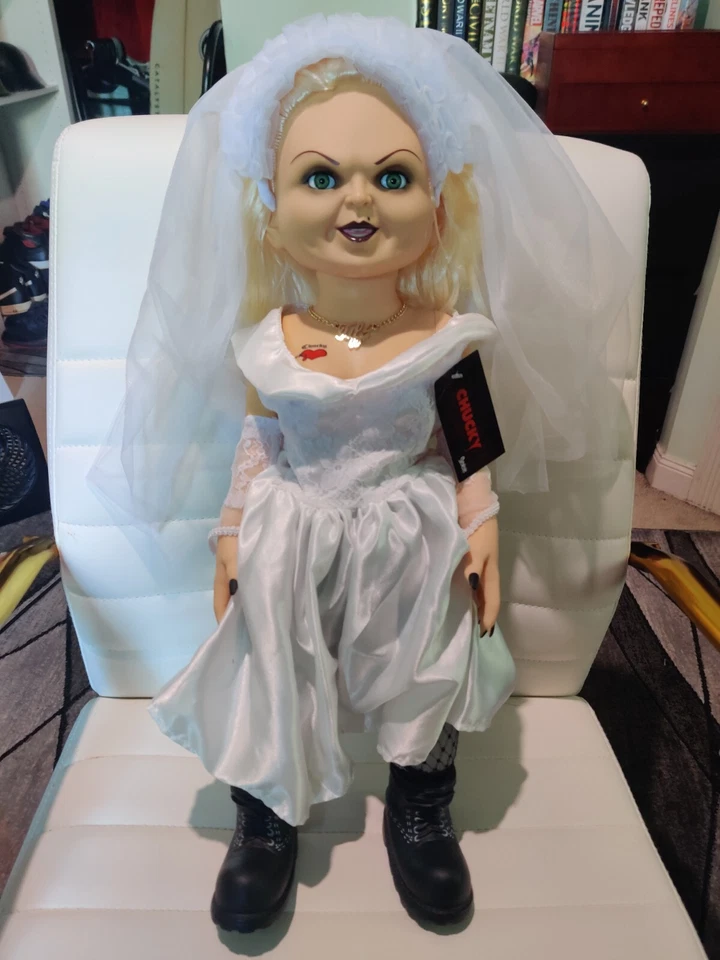 Bride Of Chucky TIFFANY 22 英寸复制品娃娃/通用/SPENCERS 全新带标签儿童游戏 — 第 4/4 张图片