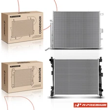 A-Premium Aluminum Radiator & AC Condenser Cooling Kit for Dodge Durango 2016-20