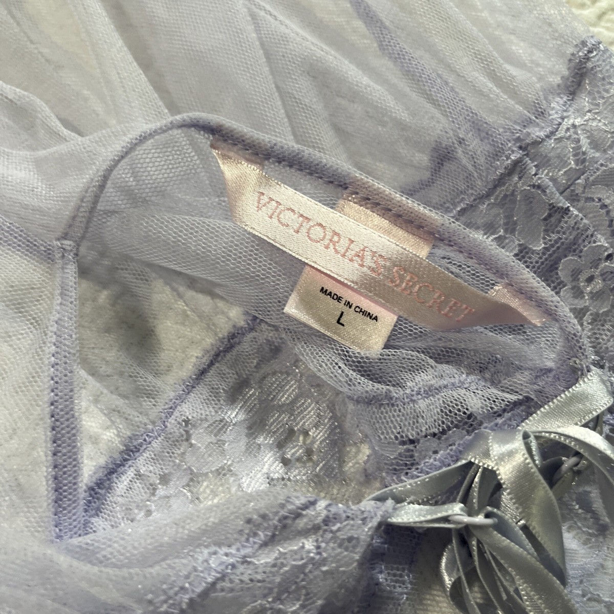 Victoria's SecretY2K Lilac Chemise Nighty Teddy Slip Mesh