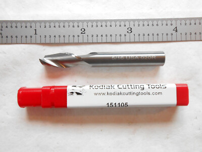 NEW KODIAK USA 5/16'' X 2 1/2'' OAL CARBIDE ENDMILL 2 FL C.C. W/.020 CORNER RADIUS
