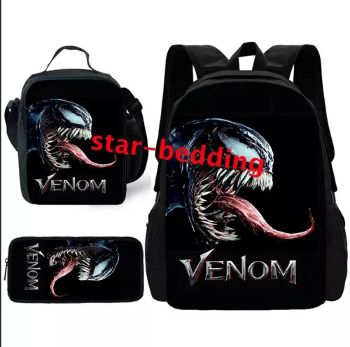 Kids Marvel Venom School Backpack Bags Insulated Lunch Bag Pencil Case Set Gift* - Picture 7 of 31