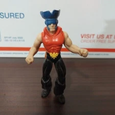 Vintage 1995 Skysurfer Strike Force Plastic Figure Blue Hat Red Shirt 3”