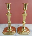 Two Taper Brass Decorative Candle Holders 9"