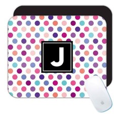 Gift Mousepad : Colorful Circles Polka Dots White Home Decor