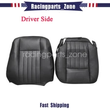 Driver Bottom Top Back PERF Leather Seat Cover Blk For 03-06 Lincoln Navigator