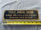 disneyland pirates of the caribbean boat safety plaque 60's