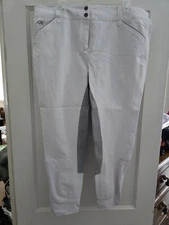 Smartpak High Waisted White Full Seat Breeches, Size 40R
