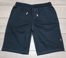 NWT Levi's Boys Shorts Black Pull On Drawstring Sz 8 Flex Waist Pockets