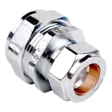 22mm x 15mm Chrome Reducing Couplings - FREE Next-Day Delivery