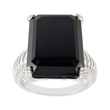 925 Sterling Silver with Black Onyx Bridal Ring 6;7;8;9;