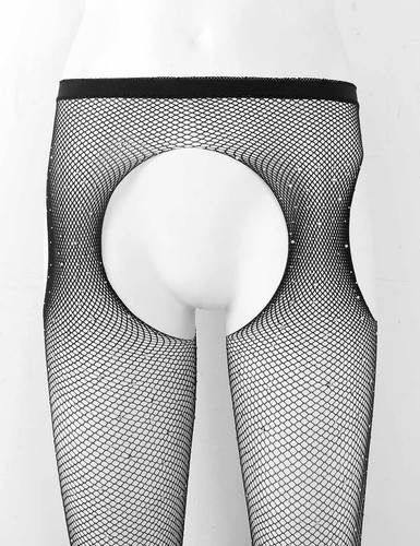 Women Fishnet Mesh See Through Footless Stretchy Tights Pant Stockings - Picture 82 of 172