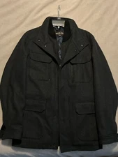 Peacoat MICHAEL KORS Men's SMALL Charcoal 6 Pocket Jacket