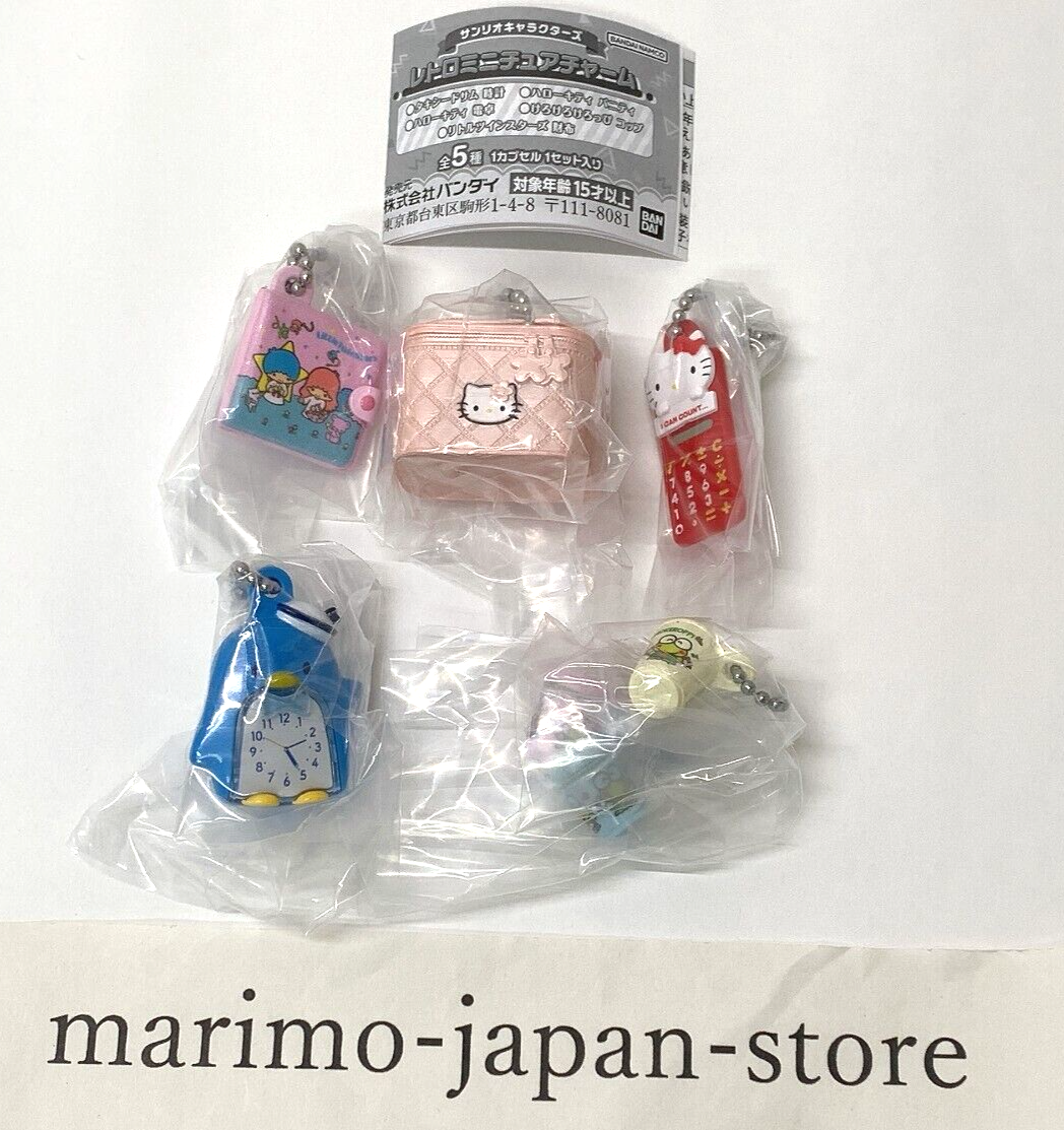 Sanrio Retro Miniature Charm Complete 5 Types set Capsule Toy