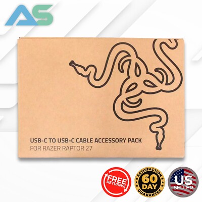 Genuine Razer USB-C to USB-C Cable Accessory Pack for Razer Raptor 27'' Monitor 