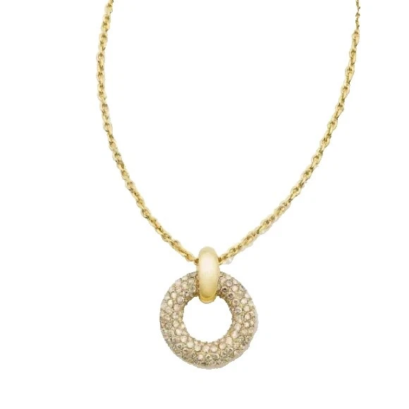 Moda Oro Amarillo Cristal Kendra Scott Collares y Colgantes