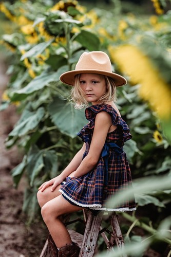 Girls Camille and Leah Designs Boutique Autumn Plaid Tunic & Shorts Set 14 NWT - Picture 6 of 7