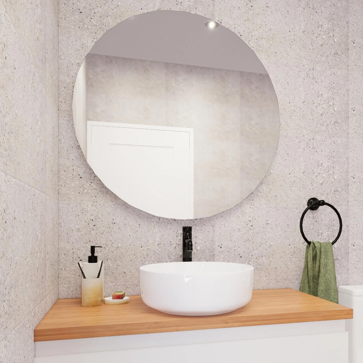 Mondella 800mm Silver LED Signature Round Mirror Home D cor