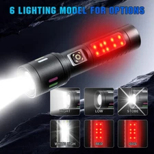 350000000 Lumen Super Bright LED Tactical Flashlight Rechargeable LED Work Light