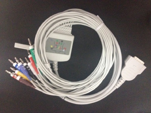 Cavo GE Marquette MAC ECG EKG 10 cavi compatibile AHA Banana4.0 - Foto 1 di 1