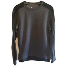 All in Motion Men's Tech Fleece Crew Neck Sweatshirt Black/Gray Small NEW