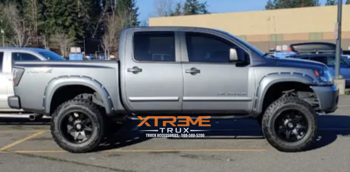 Paintable Pocket Rivet Fender Flares Set Fits 04-15 Nissan Titan