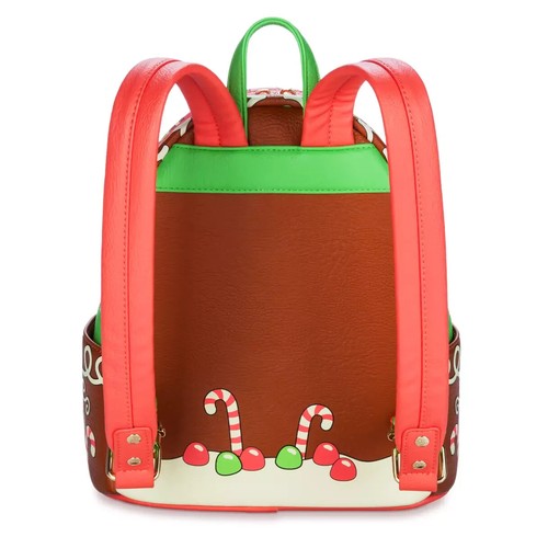 Disney Parks Mickey Mouse Gingerbread Holiday Loungefly Mini Backpack New - 第 2/6 張圖片