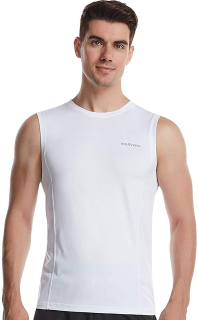 HISKYWIN Mens Basic Solid Workout Bodybuilding Tank-Tops Quick-Dry Sleeveless T- | eBay