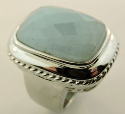 ROSS SIMONS STERLING SILVER CHALCEDONY RING SIZE 7 - Picture 2 of 5