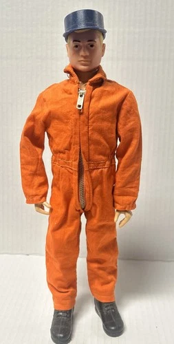 Vintage 1964 G I Joe pilot Blonde painted hair Scar Action Figure Soldier